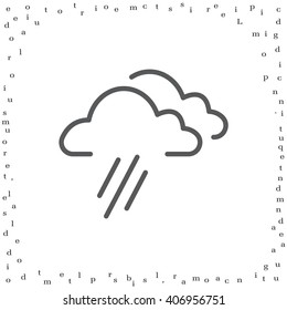 cloud rain line icon
