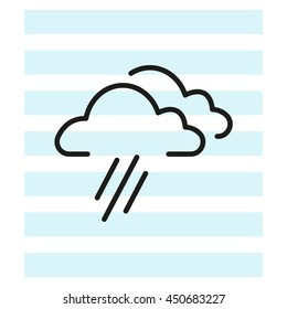 cloud rain line icon