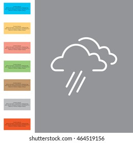 cloud rain line icon