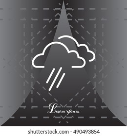 cloud rain line icon