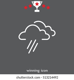cloud rain line icon