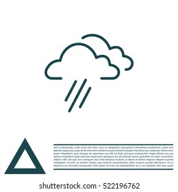 cloud rain line icon