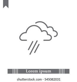 cloud rain line icon