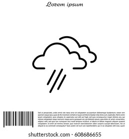 cloud rain line icon