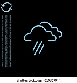 cloud rain line icon