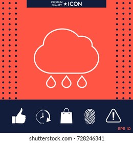 Cloud rain line icon
