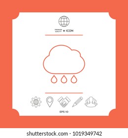 Cloud rain line icon. Element for your design