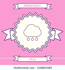 Cloud rain line icon. Graphic elements for your design