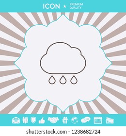 Cloud rain line icon. Graphic elements for your design