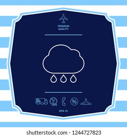 Cloud rain line icon. Graphic elements for your design
