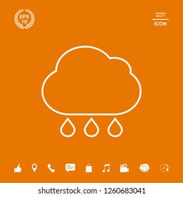 Cloud rain line icon. Graphic elements for your design