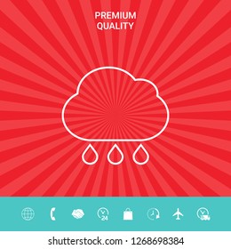 Cloud rain line icon. Graphic elements for your design
