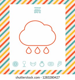 Cloud rain line icon. Graphic elements for your design