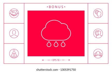 Cloud rain line icon. Graphic elements for your design