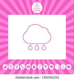 Cloud rain line icon. Graphic elements for your design