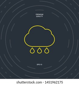 Cloud rain line icon. Graphic elements for your design