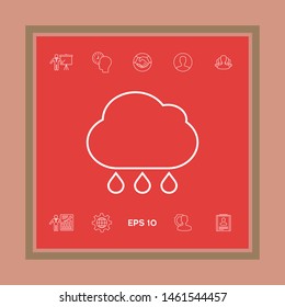 Cloud rain line icon. Graphic elements for your design
