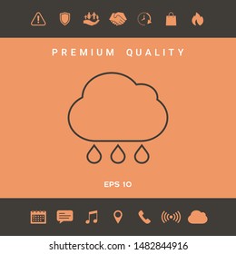 Cloud rain line icon. Graphic elements for your design