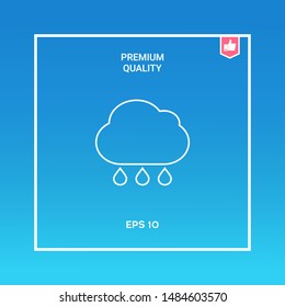 Cloud rain line icon. Graphic elements for your design