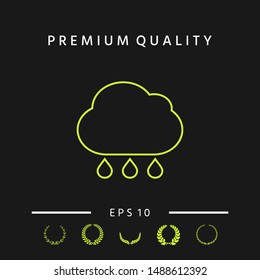 Cloud rain line icon. Graphic elements for your design