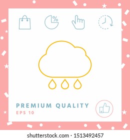 Cloud rain line icon. Graphic elements for your design