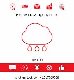 Cloud rain line icon. Graphic elements for your design