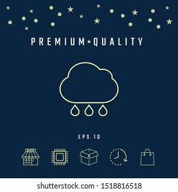 Cloud rain line icon. Graphic elements for your design