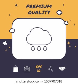 Cloud rain line icon. Graphic elements for your design