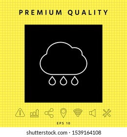 Cloud rain line icon. Graphic elements for your design