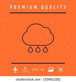 Cloud rain line icon. Graphic elements for your design