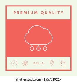 Cloud rain line icon. Graphic elements for your design