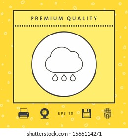 Cloud rain line icon. Graphic elements for your design