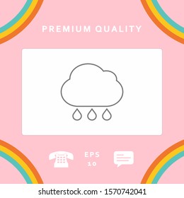 Cloud rain line icon. Graphic elements for your design