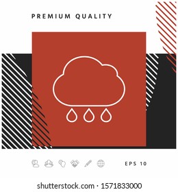 Cloud rain line icon. Graphic elements for your design