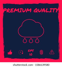 Cloud rain line icon. Graphic elements for your design