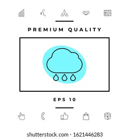 Cloud rain line icon. Graphic elements for your design