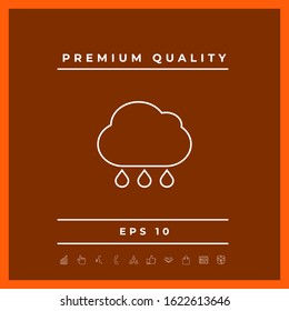 Cloud rain line icon. Graphic elements for your design
