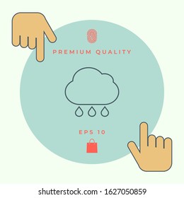Cloud rain line icon. Graphic elements for your design