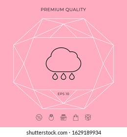 Cloud rain line icon. Graphic elements for your design
