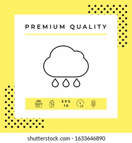 Cloud rain line icon. Graphic elements for your design