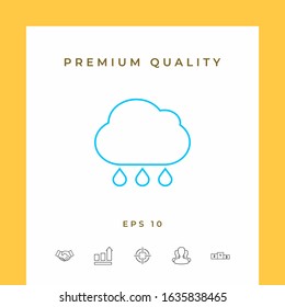 Cloud rain line icon. Graphic elements for your design