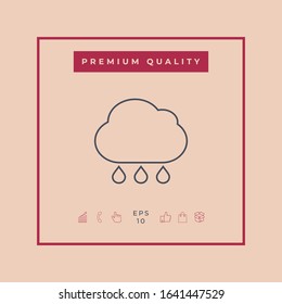 Cloud rain line icon. Graphic elements for your design