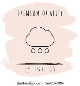Cloud rain line icon. Graphic elements for your design