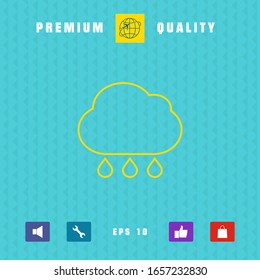 Cloud rain line icon. Graphic elements for your design