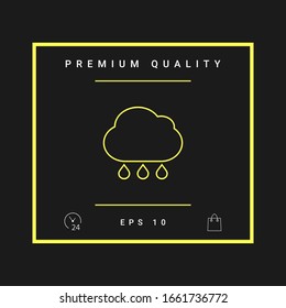 Cloud rain line icon. Graphic elements for your design