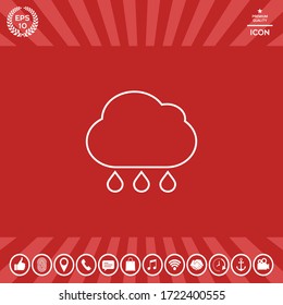 Cloud rain line icon. Graphic elements for your design