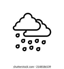Cloud and rain, rainy season, weather nature, Flood natural disaster, vector illustration. Clouds and falling rain dro vector background, rainy weather forecast illustration