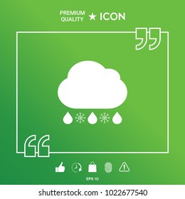 Cloud rain snow icon