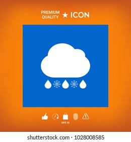 Cloud rain snow icon