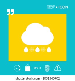 Cloud rain snow icon